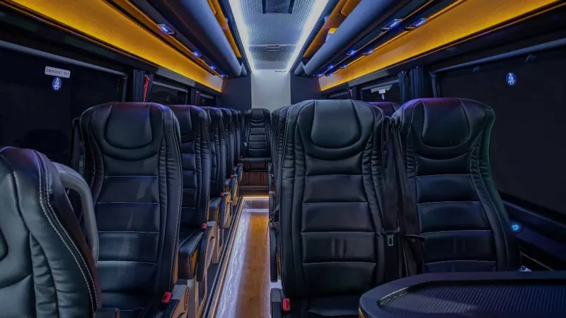 Interior of the Mercedes-Benz Sprinter Executive Bus